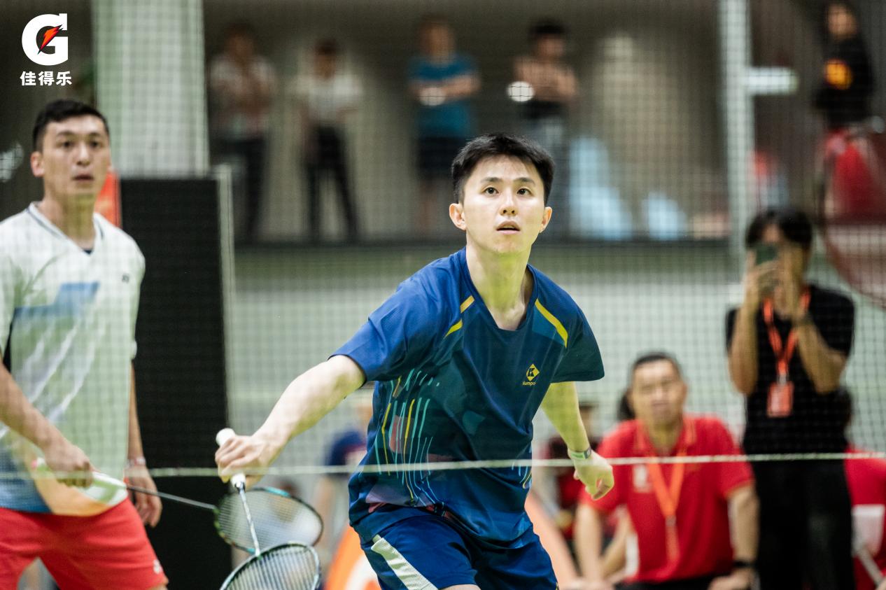 王小羽空降佳得乐G刻挑战北京区域羽毛球总决赛现场